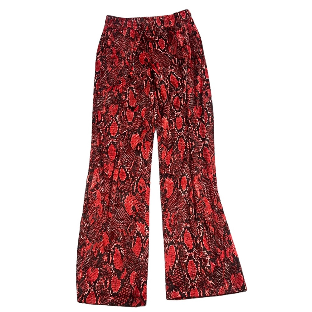 Red Snakeskin Pattern Pants